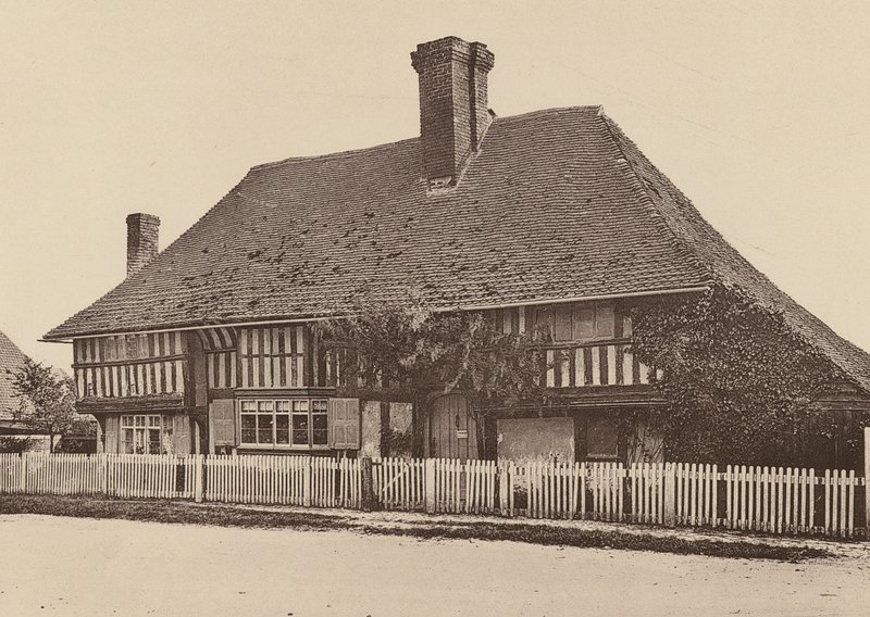 Bell Farm House, Harrietsham, Kent (zdjęcie czarno-białe) autorstwa William Galsworthy Davie