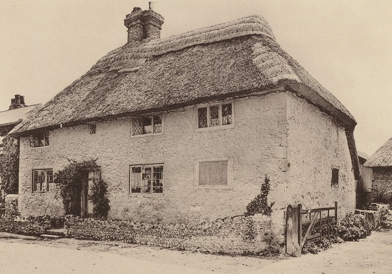 Farm House, Amberley, West Sussex (zdjęcie czarno-białe) autorstwa William Galsworthy Davie
