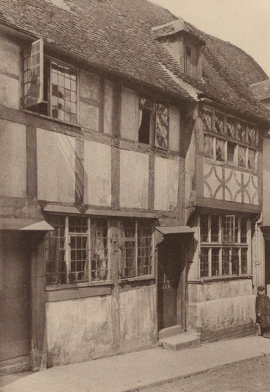West Street, Rye, Sussex (zdjęcie czarno-białe) autorstwa William Galsworthy Davie