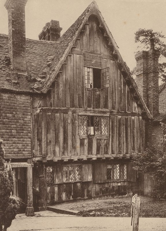Na cmentarzu, Penshurst, Kent (zdjęcie czarno-białe) autorstwa William Galsworthy Davie