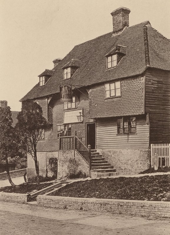 Seven Stars Inn, Robertsbridge, Sussex (zdjęcie czarno-białe) autorstwa William Galsworthy Davie
