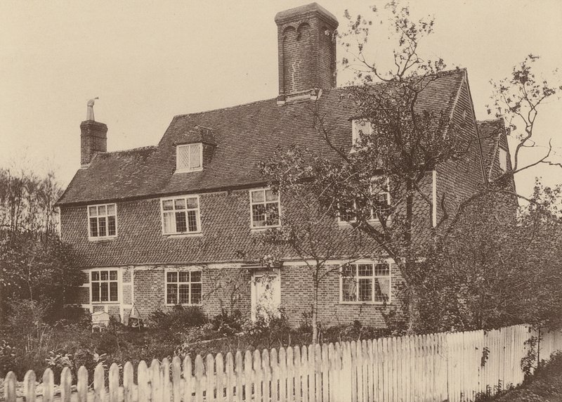 Swiggshole Farmhouse, Horsmonden, Kent (zdjęcie czarno-białe) autorstwa William Galsworthy Davie