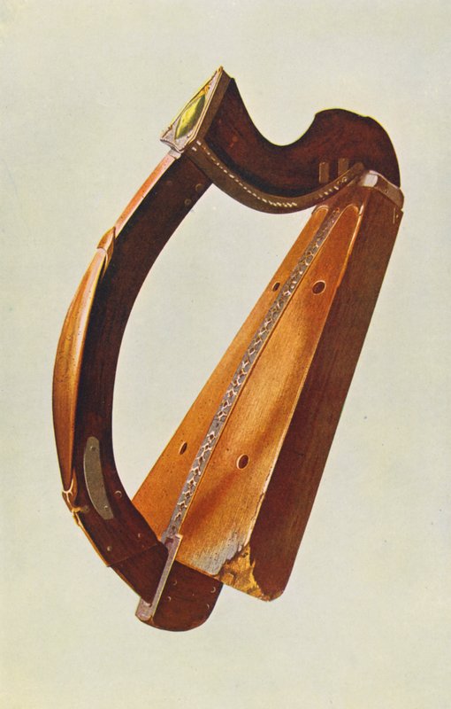Instrumenty muzyczne: Harfa Lamonta (kolorowa litografia) autorstwa William Gibb