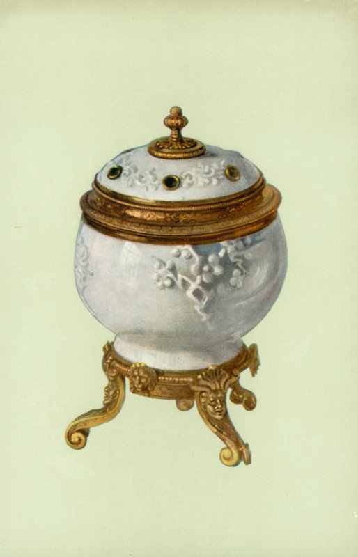 Wazon, porcelana Fuchien, z Ludwikiem XIV, pozłacana oprawa (kolor lito) autorstwa William Gibb