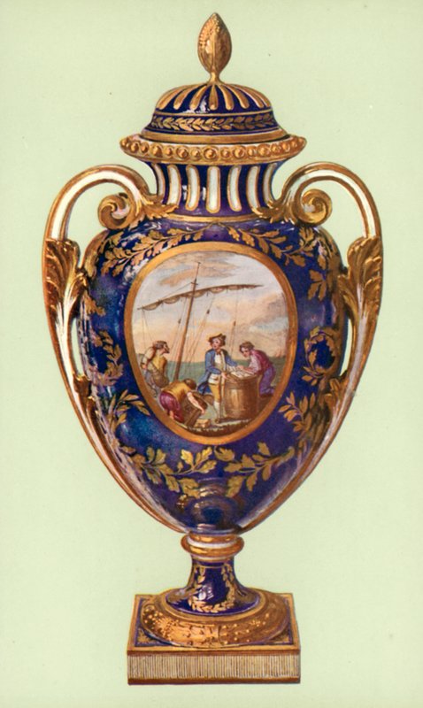 Wazon, Sevres, bleu de roi, podarowany przez Gustawa III Katarzynie II (kolor lito) autorstwa William Gibb
