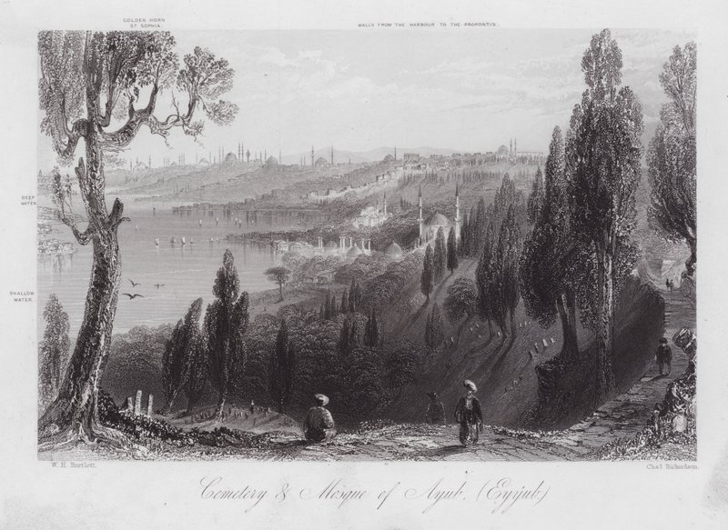 Cmentarz i Meczet Ayub, Eyyub (rycina) autorstwa William H. Bartlett