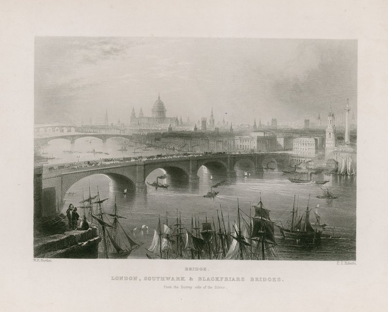Ogólny widok Londynu autorstwa William H. Bartlett