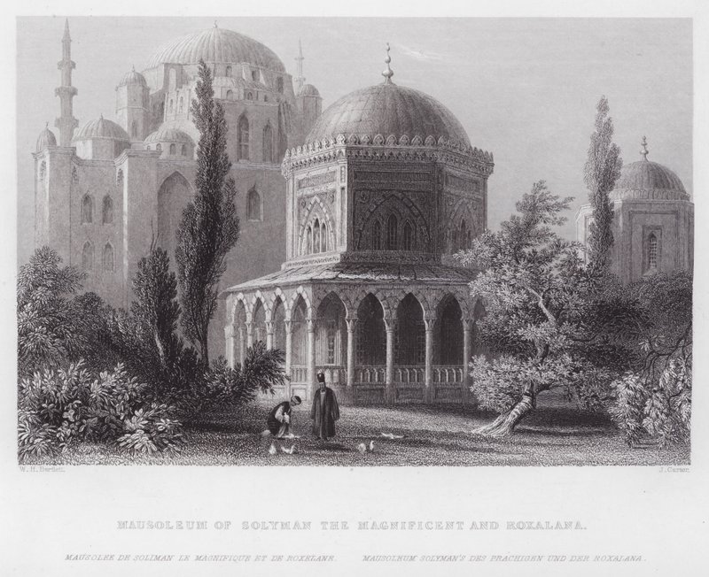 Mauzoleum Solymana Wspaniałego i Roksalany (rycina) autorstwa William H. Bartlett