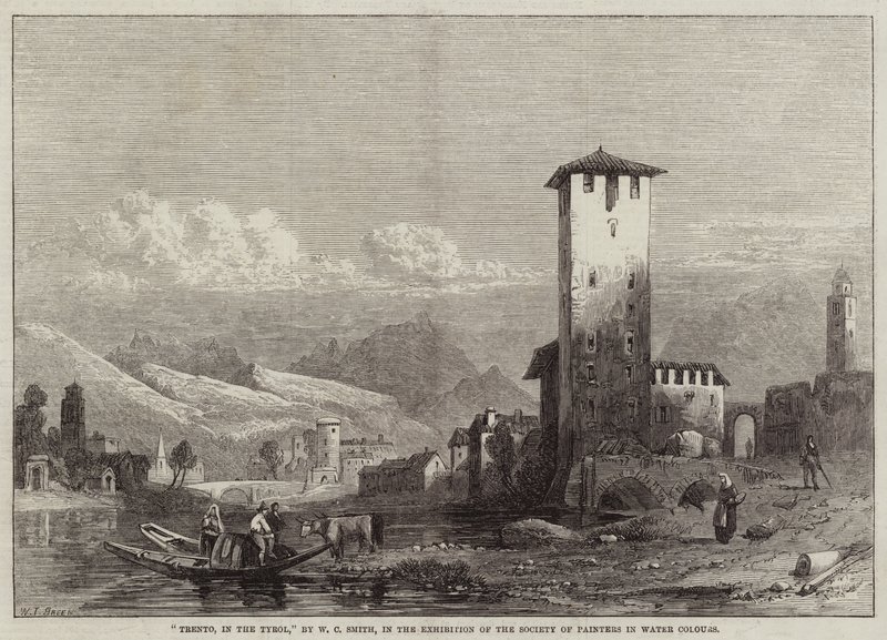 Trento, w Tyrolu autorstwa William Harding Collingwood Smith