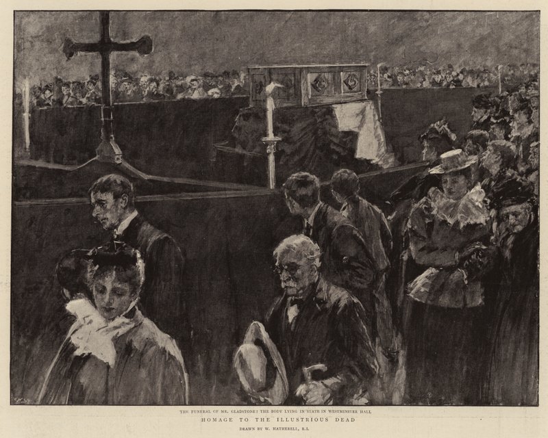 Hołd dla wybitnych zmarłych autorstwa William Hatherell