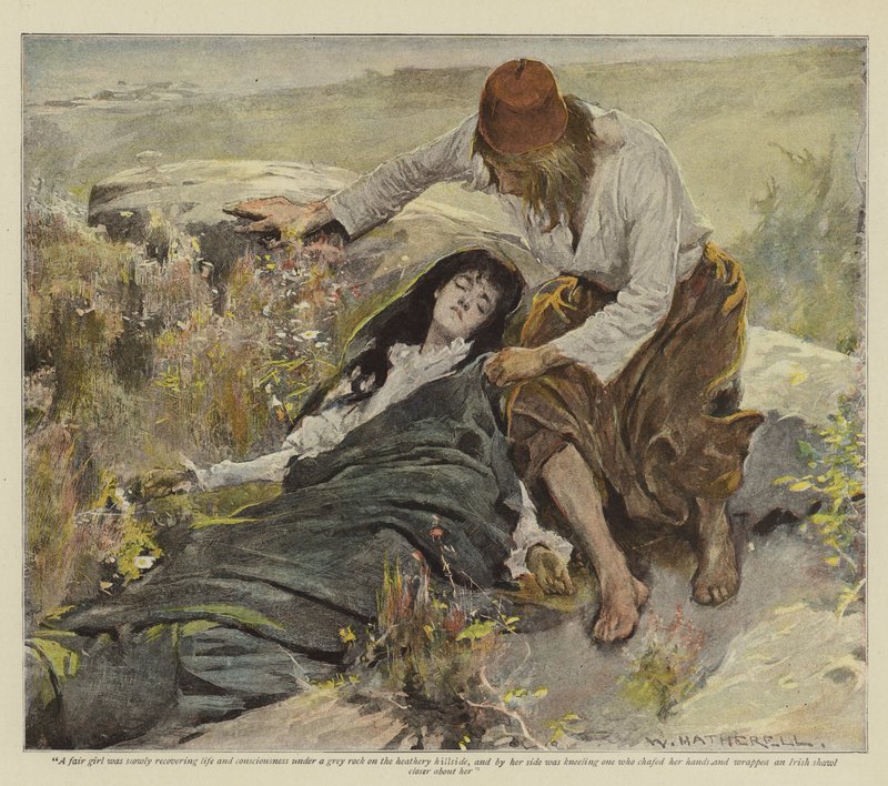 Ilustracja do Zemsty Dungarvan, autorstwa E Lestera Arnolda (chromolit) autorstwa William Hatherell