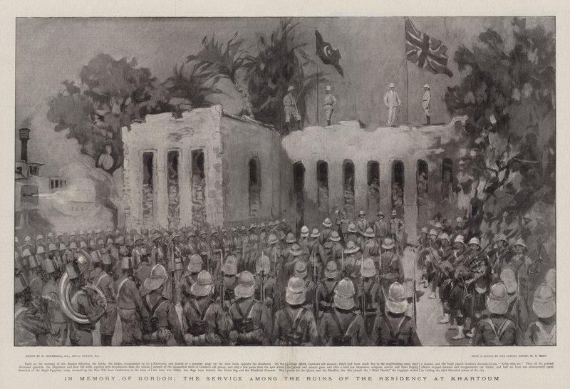 Pamięci Gordona, Służba wśród ruin rezydencji w Chartumie autorstwa William Hatherell