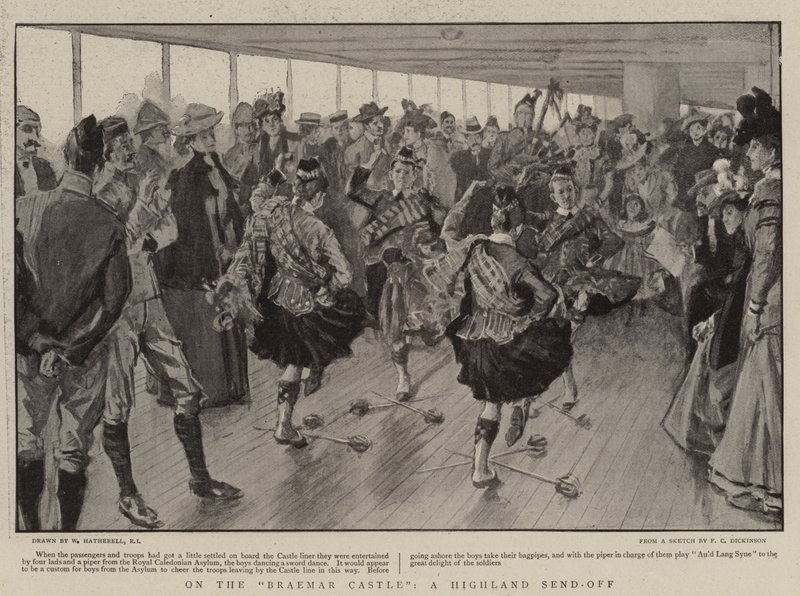 Na zamku Braemar pożegnanie z gór autorstwa William Hatherell
