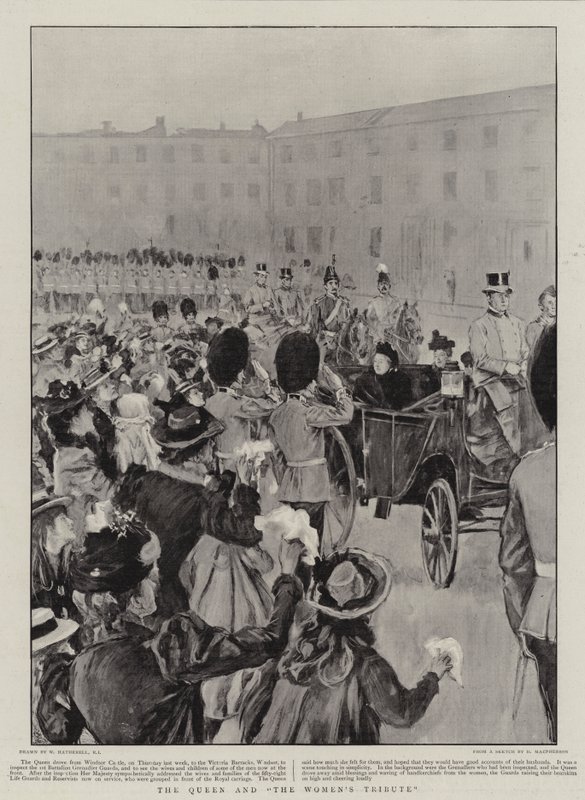 Królowa i hołd kobiet autorstwa William Hatherell