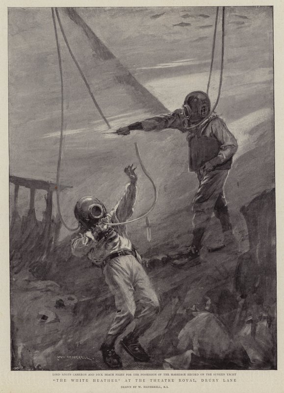 Biały wrzos w Theatre Royal, Drury Lane autorstwa William Hatherell