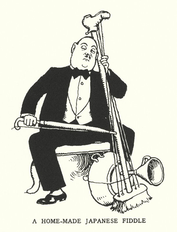Domowe japońskie skrzypce (lito) autorstwa William Heath Robinson