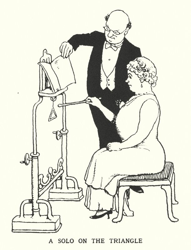 Solo na trójkącie (lito) autorstwa William Heath Robinson