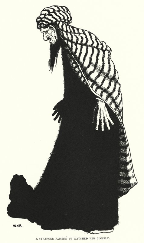 Przechodzący nieznajomy przyglądał mu się uważnie (rycina) autorstwa William Heath Robinson