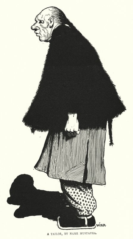 Krawiec z imienia Mustapha (grafika) autorstwa William Heath Robinson