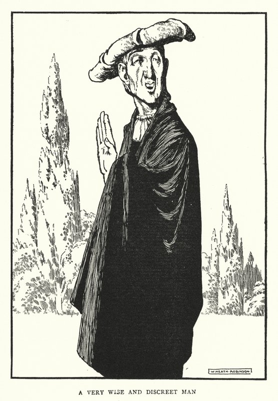 Bardzo mądry i dyskretny człowiek (lito) autorstwa William Heath Robinson