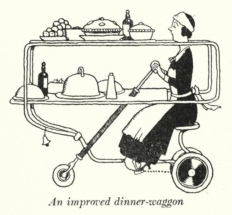 Ulepszony wagon obiadowy (lito) autorstwa William Heath Robinson
