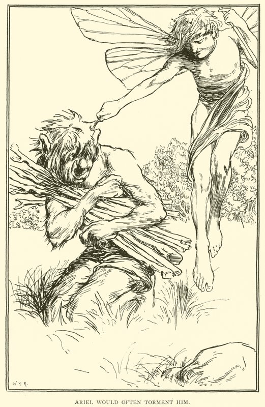 Ariel często go dręczyła… autorstwa William Heath Robinson