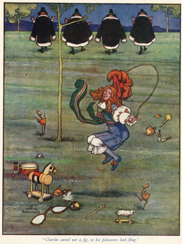 Karol nie dbał o figę, więc jego przyjemności rzuciły się autorstwa William Heath Robinson
