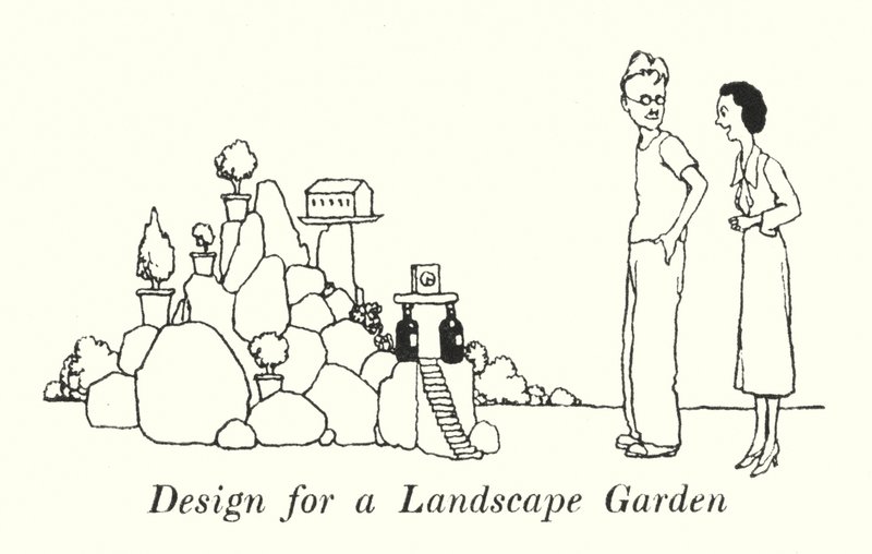 Projekt Ogrodu Krajobrazowego (lito) autorstwa William Heath Robinson