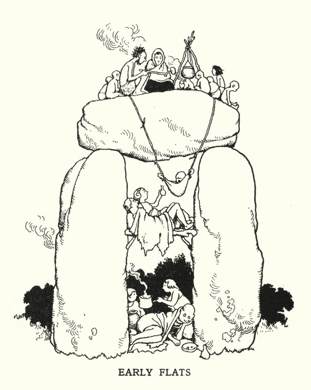 Wczesne mieszkania (lito) autorstwa William Heath Robinson