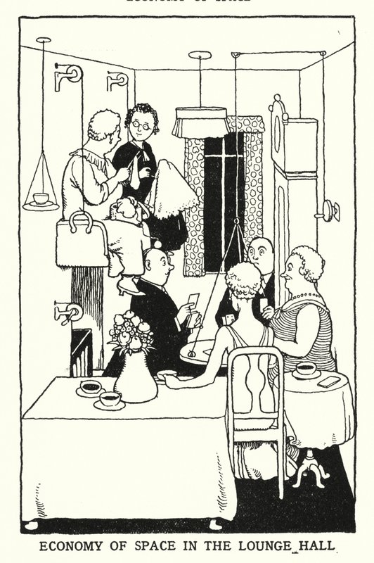 Ekonomia przestrzeni w holu (lito) autorstwa William Heath Robinson
