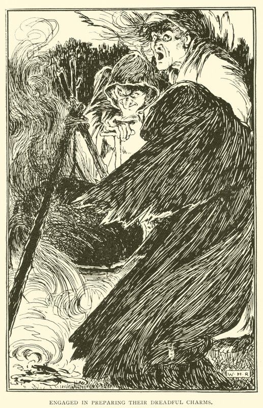 Zaangażowani w przygotowywanie swoich strasznych wdzięków autorstwa William Heath Robinson