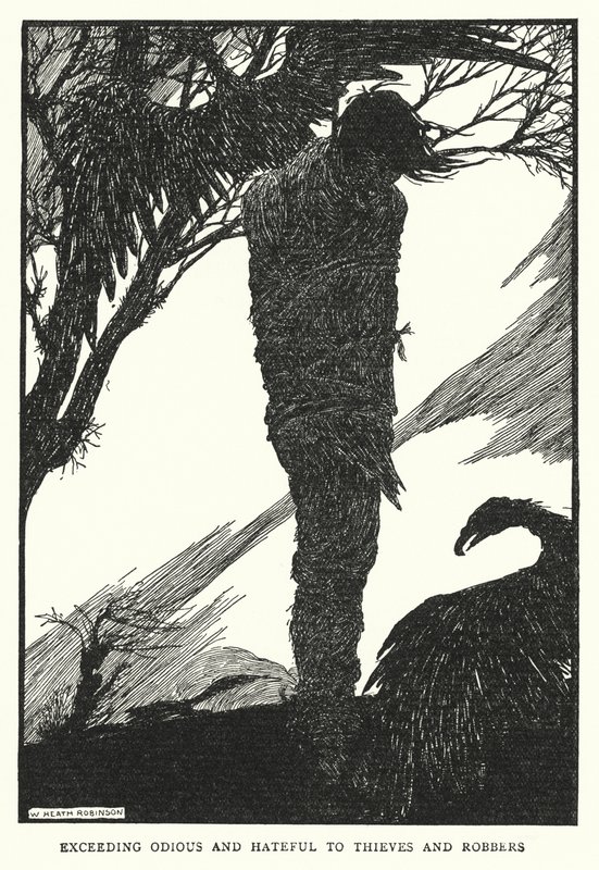 Przesadnie wstrętne i nienawistne dla złodziei i rabusiów (lito) autorstwa William Heath Robinson