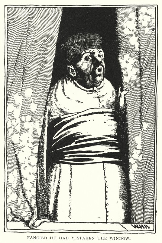 Wydawało mi się, że pomylił okno (grawerunek) autorstwa William Heath Robinson