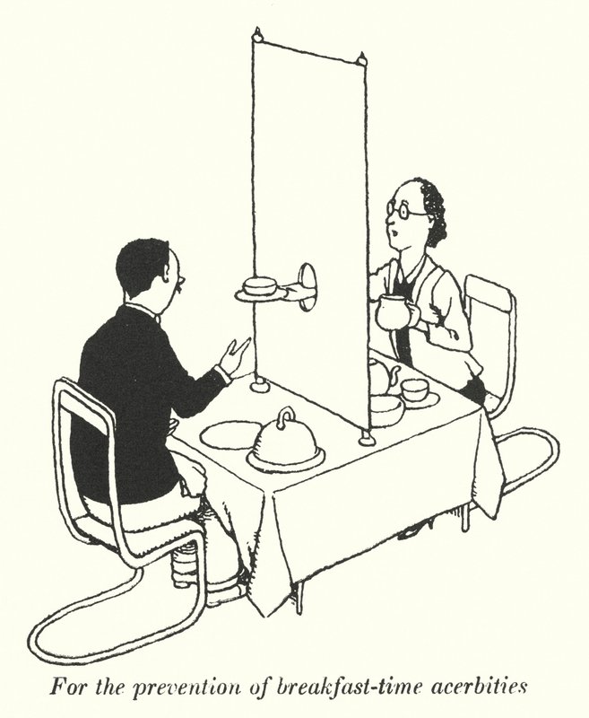 Do zapobiegania dolegliwościom podczas śniadania (litho) autorstwa William Heath Robinson