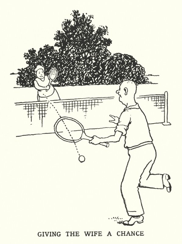Dawanie żonie szansy (litografia) autorstwa William Heath Robinson