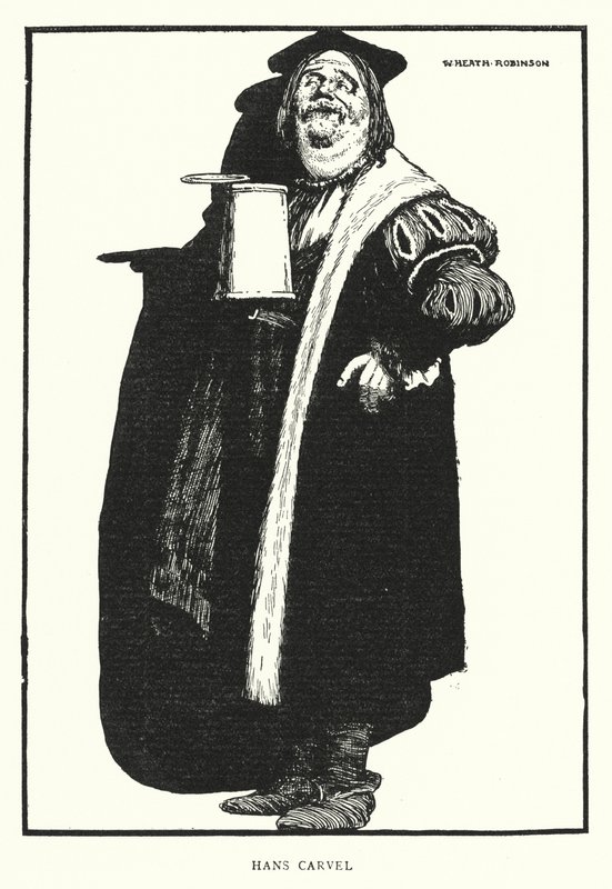 Hans Carvel (lito) autorstwa William Heath Robinson