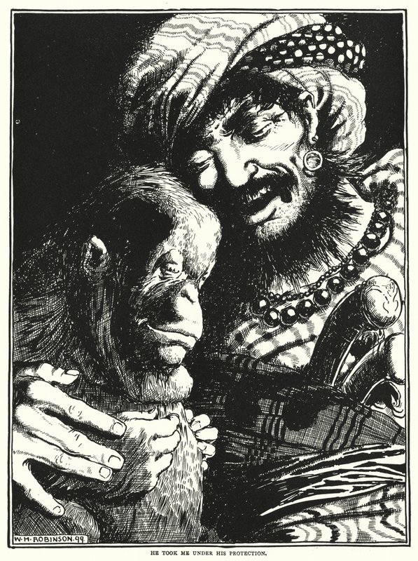Wziął mnie pod swoją opiekę (grafika) autorstwa William Heath Robinson