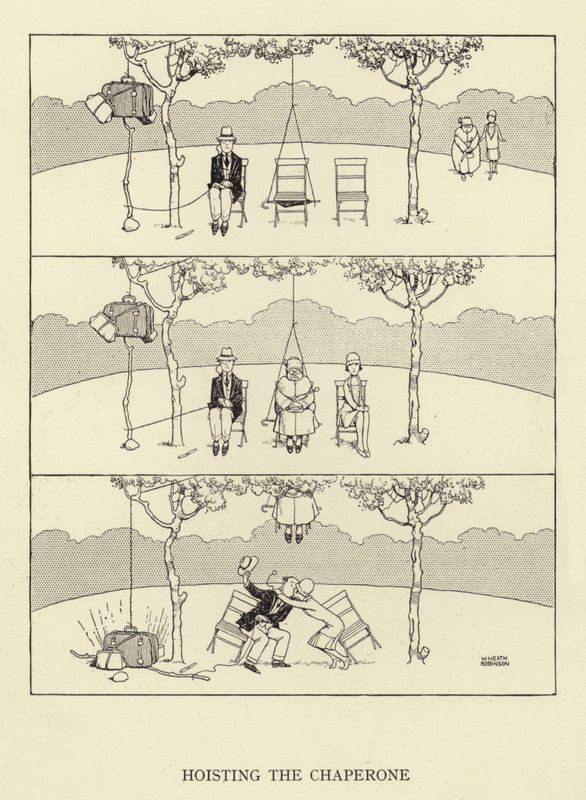 Podnoszenie przyzwoitki autorstwa William Heath Robinson