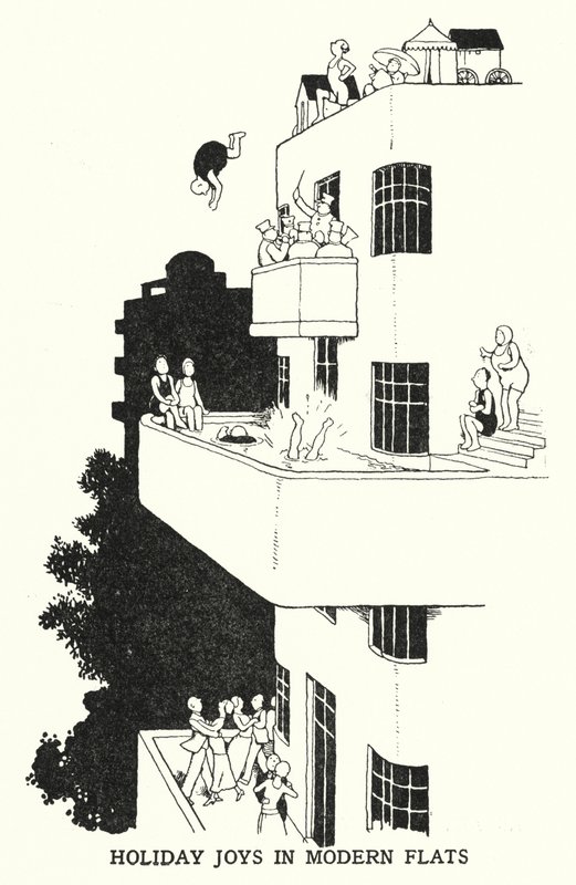 Wakacyjne radości w nowoczesnych mieszkaniach (lito) autorstwa William Heath Robinson