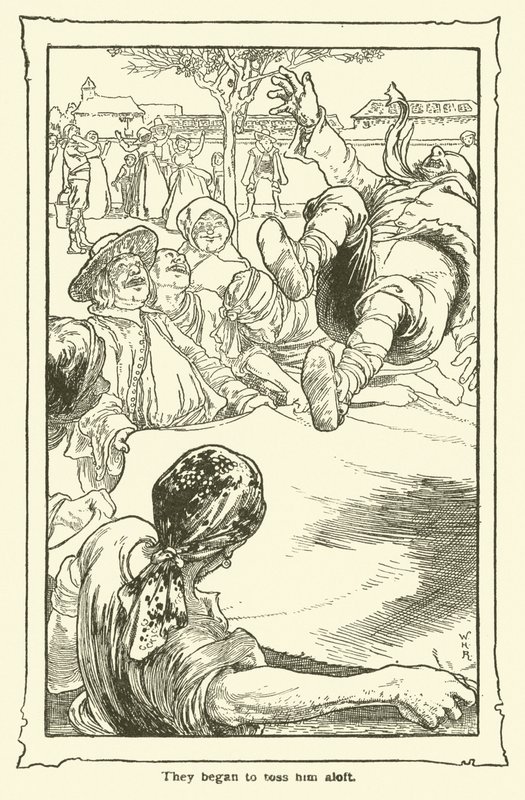 Ilustracja do Don Kichota (lito) autorstwa William Heath Robinson