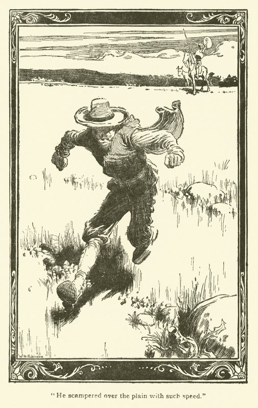 Ilustracja do Don Kichota (lito) autorstwa William Heath Robinson