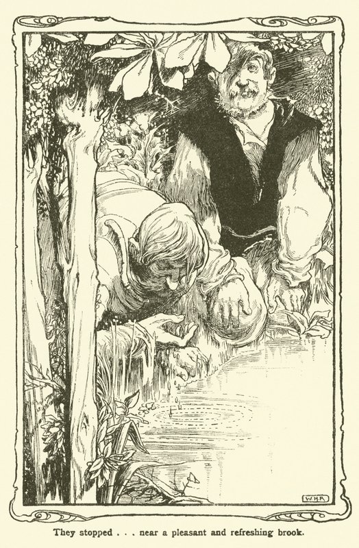 Ilustracja do Don Kichota (lito) autorstwa William Heath Robinson