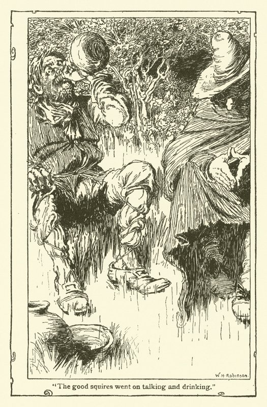 Ilustracja do Don Kichota (lito) autorstwa William Heath Robinson