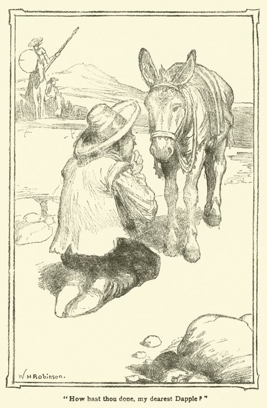 Ilustracja do Don Kichota (lito) autorstwa William Heath Robinson