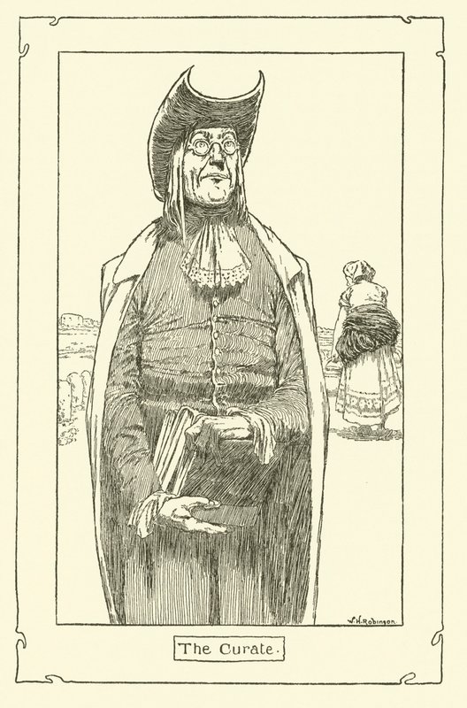 Ilustracja do Don Kichota (lito) autorstwa William Heath Robinson