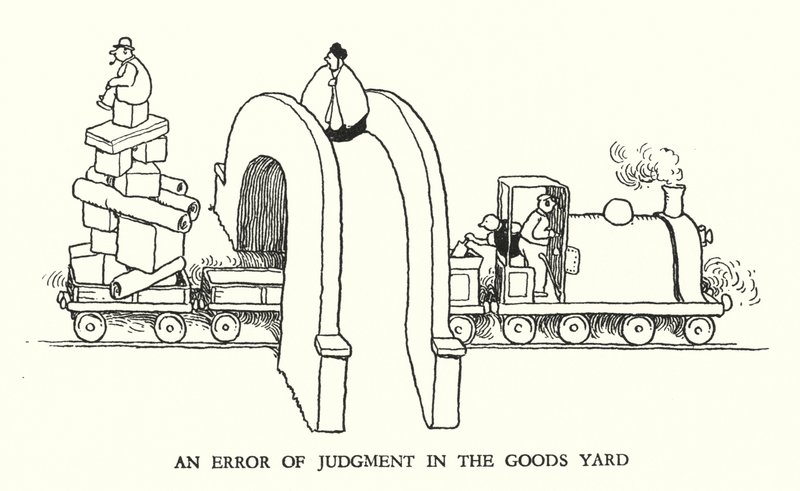 Ilustracja do Ribaldry na kolei autorstwa W Heatha Robinsona (lito) autorstwa William Heath Robinson