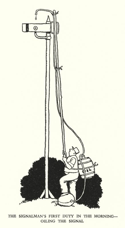 Ilustracja do Ribaldry na kolei autorstwa W Heatha Robinsona (lito) autorstwa William Heath Robinson