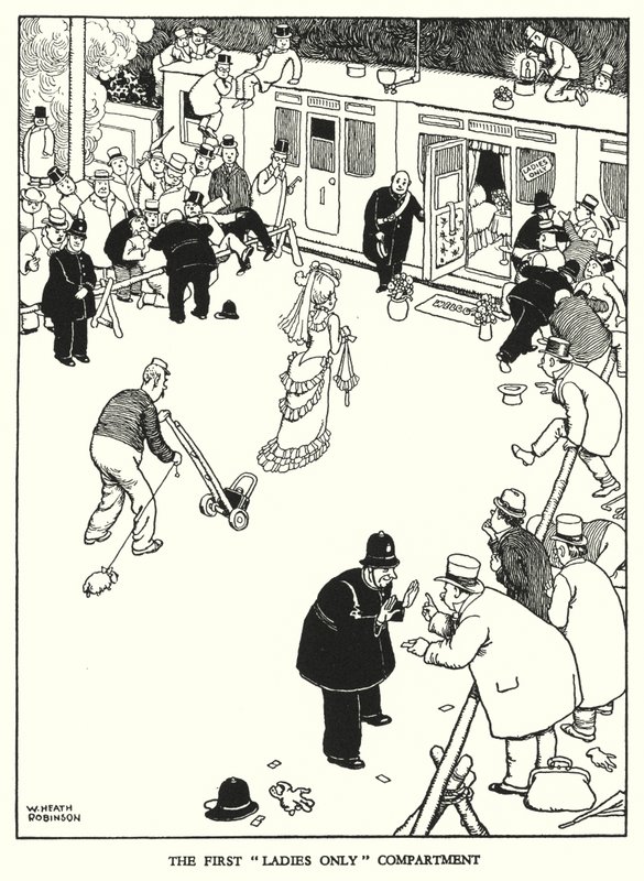 Ilustracja do Ribaldry na kolei autorstwa W Heatha Robinsona (lito) autorstwa William Heath Robinson