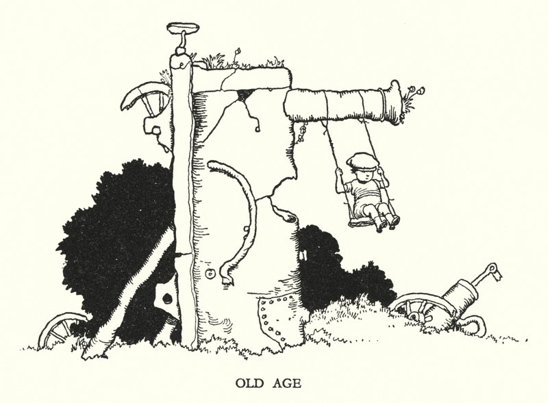 Ilustracja do Ribaldry na kolei autorstwa W Heatha Robinsona (lito) autorstwa William Heath Robinson