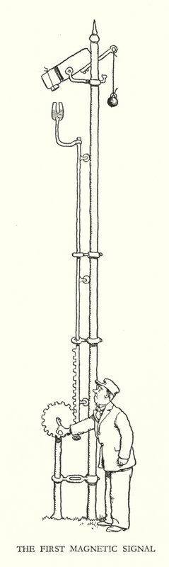 Ilustracja do Ribaldry na kolei autorstwa W Heatha Robinsona (lito) autorstwa William Heath Robinson